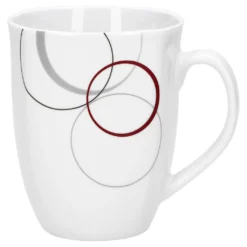 Frühstücksset Palazzo 12tlg. - 6 Teller á 19cm Und 6 Becher á 33cl Aus Weißem Porzellan MitNachbildung-Kreisen In Grau Und Dunkelrot - Für 6 Personen 9 Frühstücksset Palazzo 12tlg. - 6 Teller á 19cm Und 6 Becher á 33cl Aus Weißem Porzellan MitNachbildung-Kreisen In Grau Und Dunkelrot - Für 6 Personen -Qualitätsladen Für Geschirr 00937fa58c479e113f5e1f11edf49054