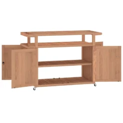 VidaXL Barwagen 120x50x90 Cm Massivholz Teak -Qualitätsladen Für Geschirr 019e0d9f799097c4e1260e5bff66e353
