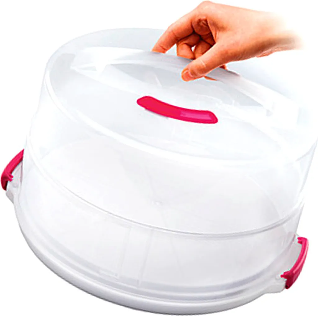 Metaltex Tortenbehälter ø36cm Höhenvers, Transparent/rot/weiß 20 Metaltex Tortenbehälter ø36cm Höhenvers, Transparent/rot/weiß – Bild 20