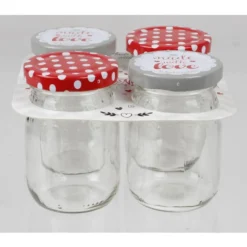 Omega 8x Einmachgläser 200ml Set 4er Vorrat Einwecken Konserven Gurken Schraubdeckel