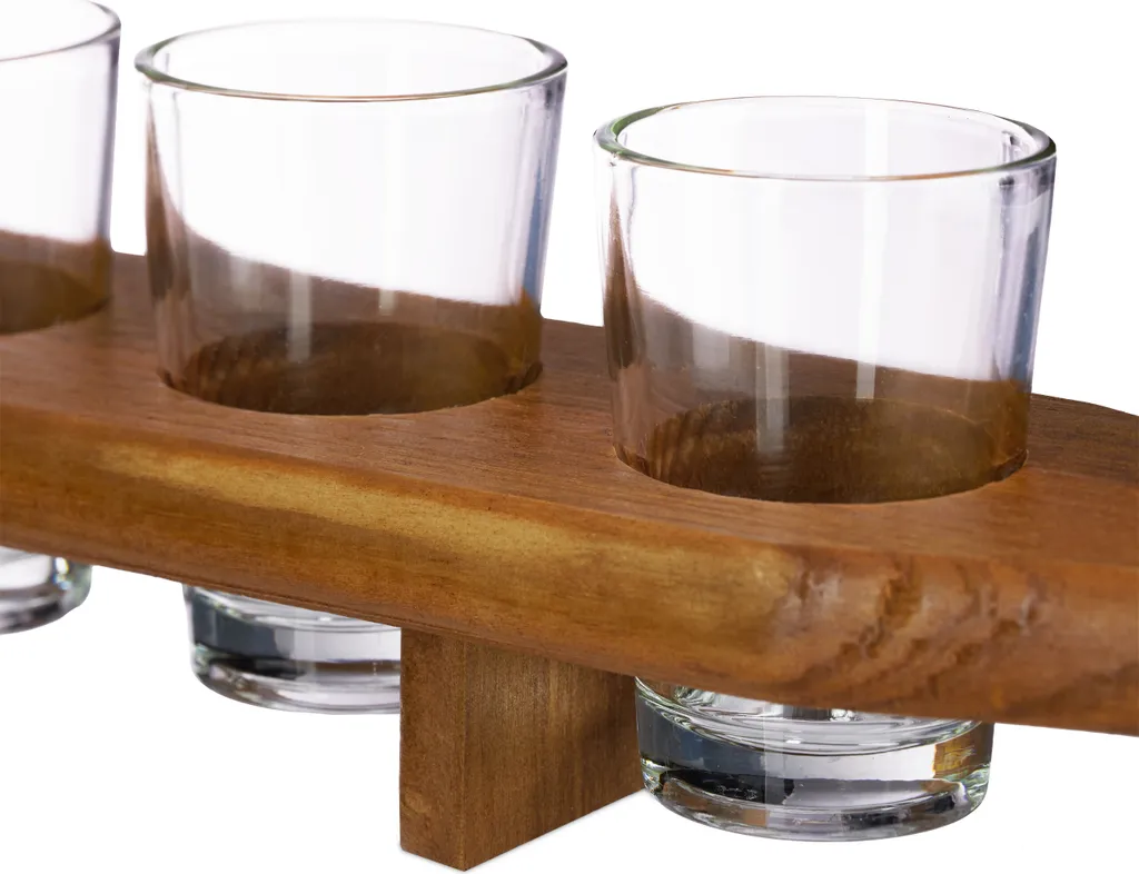 Relaxdays Schnapsbrett Holz Mit 6 Gläsern 7 Relaxdays Schnapsbrett Holz Mit 6 Gläsern – Bild 7