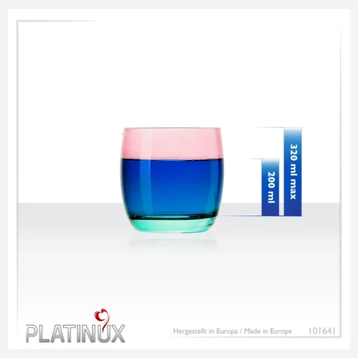 Trinkgläser Rosa-Türkis Aus Glas Bunt Set 6 Stück 200ml (max.320ml) Wassergläser – Bild 4