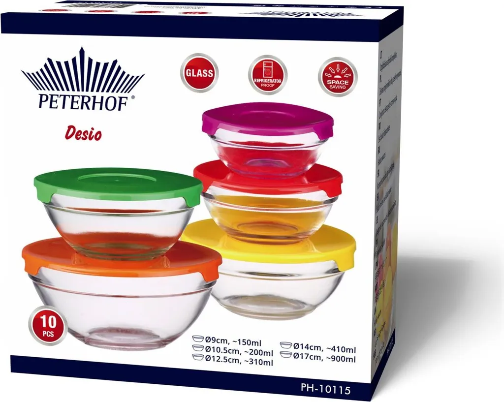 10 Tlg Glasschüssel Set Stapelbar Deckel Frischhaltedosen Vorratsdosen 3 10 Tlg Glasschüssel Set Stapelbar Deckel Frischhaltedosen Vorratsdosen – Bild 3