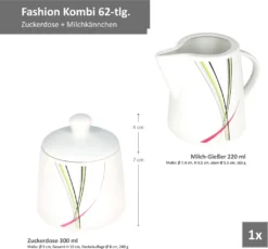 Kombiservice 62 Tlg. Fashion, Eckige Form 15 Kombiservice 62 Tlg. Fashion, Eckige Form -Qualitätsladen Für Geschirr 05c1153d2b8f1626d34be925d2d559af