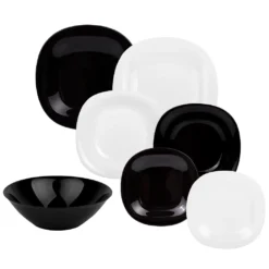 Geschirr Luminarc Carine Glas Schwarz-Weiß (19 Pcs) -Qualitätsladen Für Geschirr 06ca277fc82943b8e3684150b90a2c22