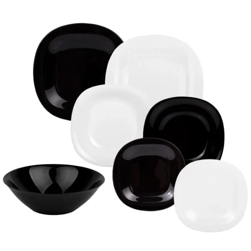 Geschirr Luminarc Carine Glas Schwarz-Weiß (19 Pcs) – Bild 3