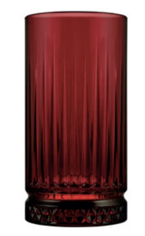 Pasabahce Elysia Wassergläser Longdrinkgläser 4er Set Lang Rot 450ml 520015 – Bild 2