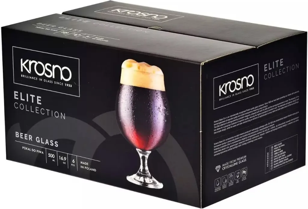 KROSNO Elite Dunkel Stout Biergläser, 6er-Set, 500 Ml 9 KROSNO Elite Dunkel Stout Biergläser, 6er-Set, 500 Ml – Bild 9