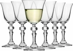 KROSNO Weiß-Weinglas | Set Von 6 | 150 ML | Krista Kollektion | Kristallglas | Weißweingläser | Perfekt Für Zuhause, Restaurants Und Partys | Spülmaschinenfest