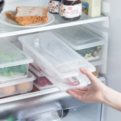 4 Stück Lebensmittel Frisch Aufbewahren Kühlschrank Aufbewahrungsbox Lebensmittelbehälter Frischhaltedosen,mit Abnehmbarer Ablaufplatte Und Deckel,Stapelbare Kunststoffbox -Qualitätsladen Für Geschirr 0ace85adf132961153adb00997e9ab79