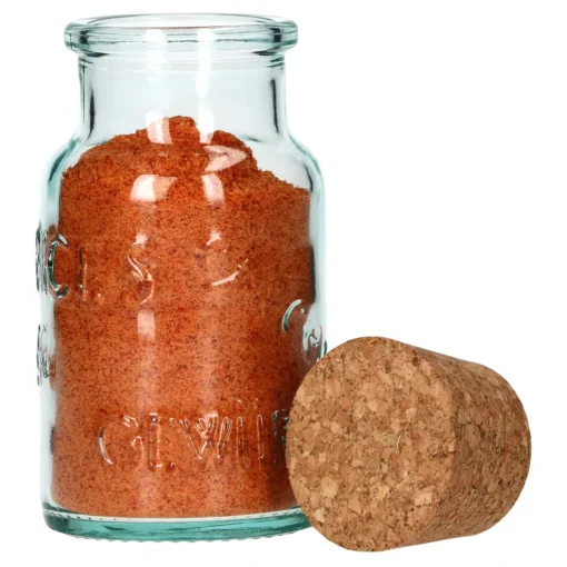 6 Runde Gewürzgläser 125 Ml + Naturkorkdeckel Glasdosen Vorratsbehälter Recyceltes Aufbewahrung – Bild 2