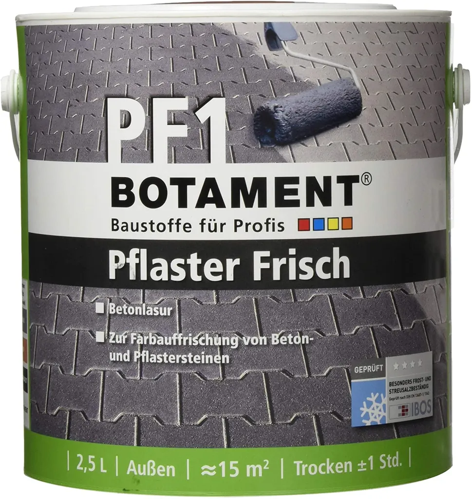 Botament PF1 Pflaster Frisch Lasur Für Betonflächen 2,5Liter Rot 2 Botament PF1 Pflaster Frisch Lasur Für Betonflächen 2,5Liter Rot – Bild 2