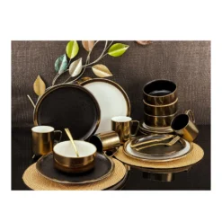 CreaTable 23594 Kombiservice Modern Industrial Für 4 Personen, Steinzeug, Schwarz/gold (1 Set, 12-teilig) 13 CreaTable 23594 Kombiservice Modern Industrial Für 4 Personen, Steinzeug, Schwarz/gold (1 Set, 12-teilig) -Qualitätsladen Für Geschirr 0bb9eca93ecc9215f2ff69b2ef851b7d