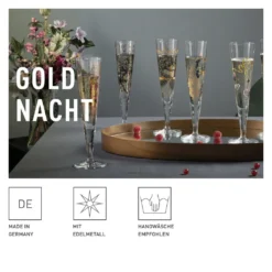 Goldnacht Champagnerglas-Set F23 Von Carolin Oliveira -Qualitätsladen Für Geschirr 0db51aee5ebd0df3045474ddf0fbf683
