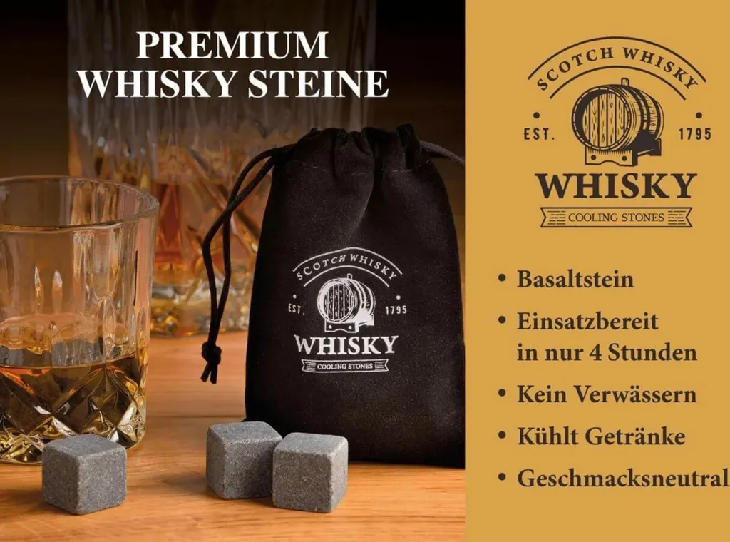 Whisky Geschenkset Nicht Nur Für Whisky Liebhaber:innen, 8 Granit Whisky Steine, 2 Whiskygläser, Eiswürfelzange Und Samtbeutel In Toller Holz Geschenkbox. Neidfaktor Inclusive 3 Whisky Geschenkset Nicht Nur Für Whisky Liebhaber:innen, 8 Granit Whisky Steine, 2 Whiskygläser, Eiswürfelzange Und Samtbeutel In Toller Holz Geschenkbox. Neidfaktor Inclusive – Bild 3