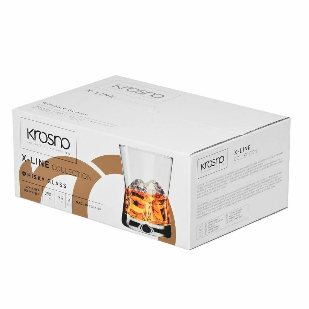 KROSNO X-Line Whiskygläser, 6er-Set, 290 Ml 9 KROSNO X-Line Whiskygläser, 6er-Set, 290 Ml – Bild 9