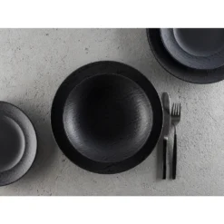 CreaTable 33320 Tafelservice Rondo Schiefer Für 6 Personen, Steinzeug, Schwarz (1 Set, 12-teilig) 14 CreaTable 33320 Tafelservice Rondo Schiefer Für 6 Personen, Steinzeug, Schwarz (1 Set, 12-teilig) -Qualitätsladen Für Geschirr 10cb5b897a8e5f67a74f1a2ab665ac88