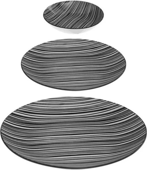 Teller-Set BOHEMIA ZEBRE, 18-teilig – Bild 3