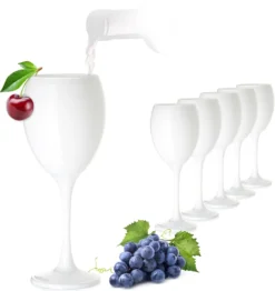 Weiße Weingläser Wasserglas Set 6 Teilig 130ml (max. 320ml) Aus Glas Massiv Weißweingläser Rotweingläser