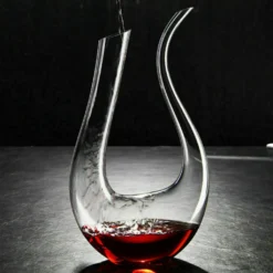 1500 Ml U Förmige Weinkaraffe Bleifreie Kristallglas Weinausgießer Rotweinkaraffe