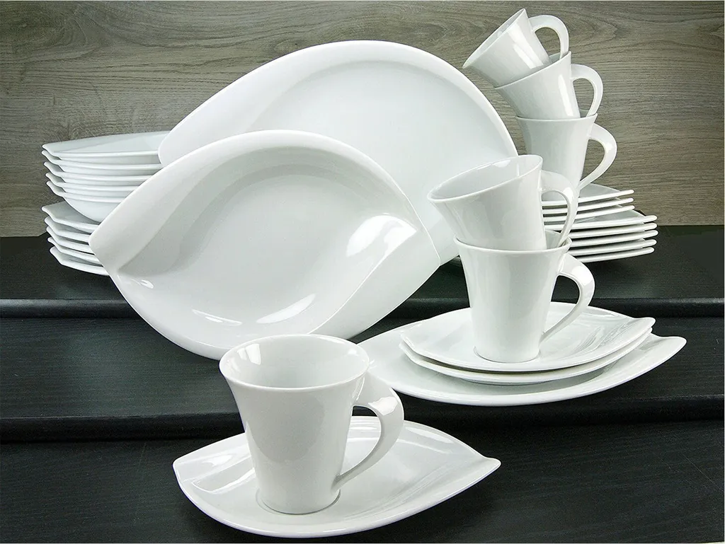 CreaTable 14742 Kombiservice Acacia Für 6 Personen + Uni, Porzellan, Oval, Weiß (1 Set, 30-teilig) 6 CreaTable 14742 Kombiservice Acacia Für 6 Personen + Uni, Porzellan, Oval, Weiß (1 Set, 30-teilig) – Bild 6