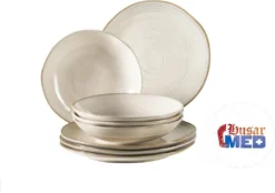 Mäser 931371 Nottingham Vintage Tafel-Service Für 4 Personen Mit Speiseteller Und Suppenteller Im Retro-Look, Steinzeug, Beige, 8-teilig (1 Set) 19 Mäser 931371 Nottingham Vintage Tafel-Service Für 4 Personen Mit Speiseteller Und Suppenteller Im Retro-Look, Steinzeug, Beige, 8-teilig (1 Set) -Qualitätsladen Für Geschirr 16b895b459f6ee168096a42ea102e503