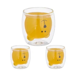 Relaxdays Doppelwandige Gläser "Eisbär" 3er Set