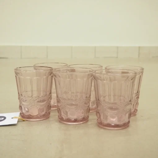 Wassergläser Solange Reliefmuster 6xSet Rosa Transparent 265ml – Bild 2