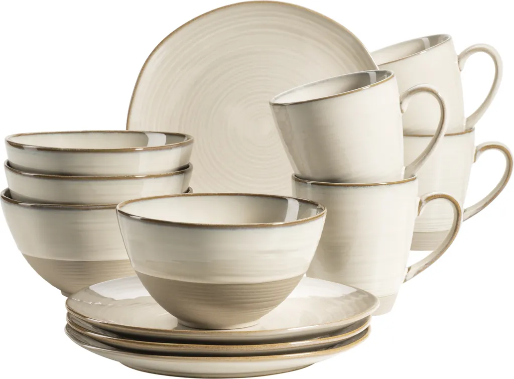 Mäser 931818 Frühstücksset Nottingham Für 4 Personen, Steinzeug, Beige (1 Set, 12-teilig) 1 Mäser 931818 Frühstücksset Nottingham Für 4 Personen, Steinzeug, Beige (1 Set, 12-teilig)