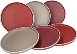 Van Well Liz 24tlg Kombi-Service 6 Pers. Steingut Sand Rot Terracotta Geschirrset -Qualitätsladen Für Geschirr 1cf7f9e92fd38dfe58155f5b54143e07
