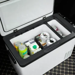 Outsunny Kühlbox Auto 30L Mit LCD-Anzeige Kompressor Autokühlschrank Elektrisch Boot Camper Reisen 12/24V DC Und 110-240V AC Weiß -Qualitätsladen Für Geschirr 1d854b1f5115b81e08f9bee716f7960c