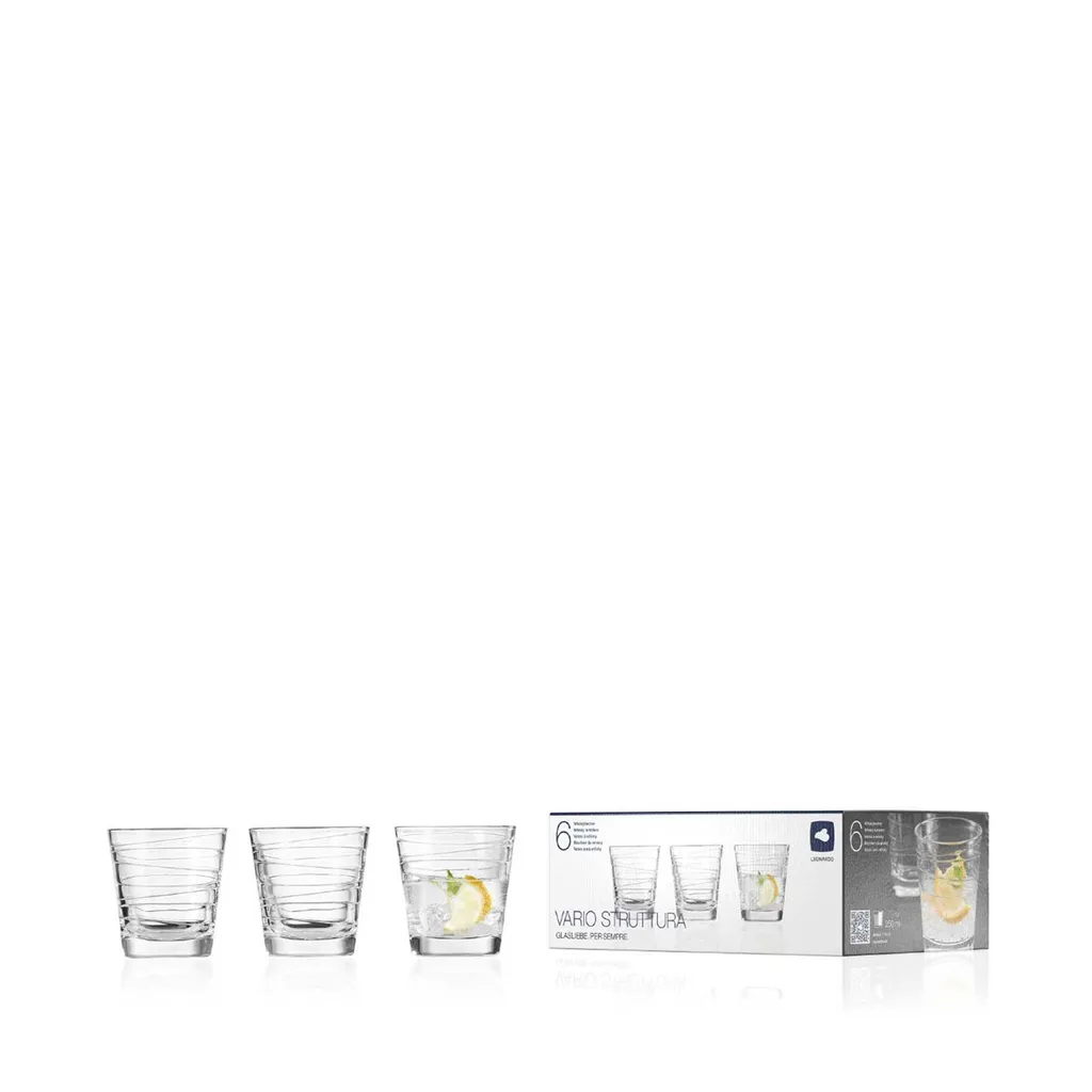 LEONARDO 019449 Vario Struttura Whiskybecher, Glas, 250 Ml, Klar (6 Stück) 8 LEONARDO 019449 Vario Struttura Whiskybecher, Glas, 250 Ml, Klar (6 Stück) – Bild 8