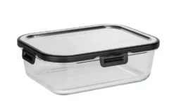Wenko Glas Frischhaltedose Steel 1,5 L