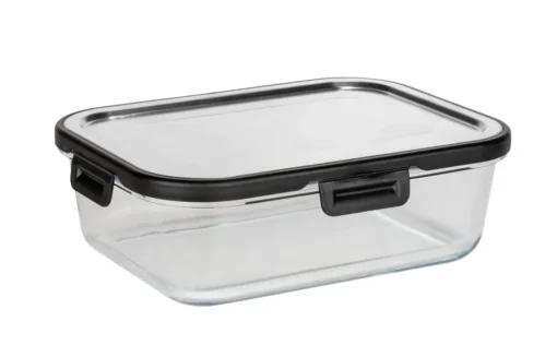 Wenko Glas Frischhaltedose Steel 1,5 L