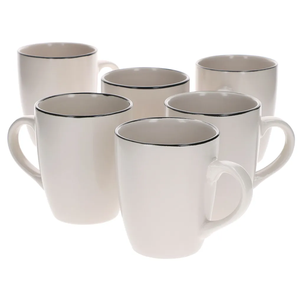24tlg. Geschirrset Campo Creme 6 Pers. Kaffeebecher Suppenteller Kuchenteller Speiseteller 2 24tlg. Geschirrset Campo Creme 6 Pers. Kaffeebecher Suppenteller Kuchenteller Speiseteller – Bild 2