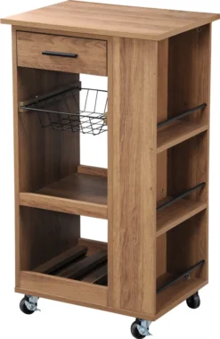 KESPER Küchenwagen, Walnussoptik, 50 X 37 X 85 Cm 2580913