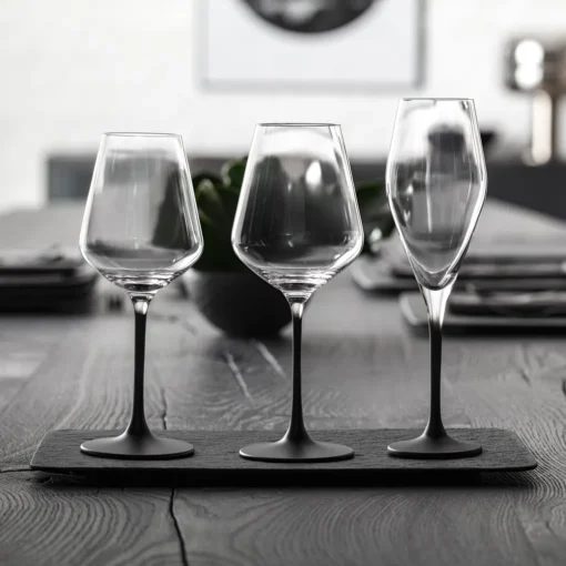 Villeroy & Boch Rotweinkelch, Manufacture Rock Klar,schwarz, 4 Tlg. – Bild 2