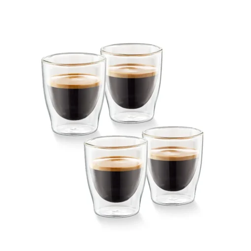 Tchibo 4er Espresso Gläser, Doppelwandig, Modernes Design, Heiß Und Kalt – Bild 2
