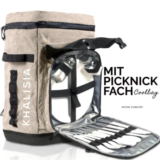 KHALISIA Kühltasche - Fahrradtasche Für Gepäckträger - Einsetzbar Als Gepäckträgertasche - Fahrrad Rucksack - Picknicktasche - Lunchtasche - Thermotasche Hält Kalt & Warm – Bild 2