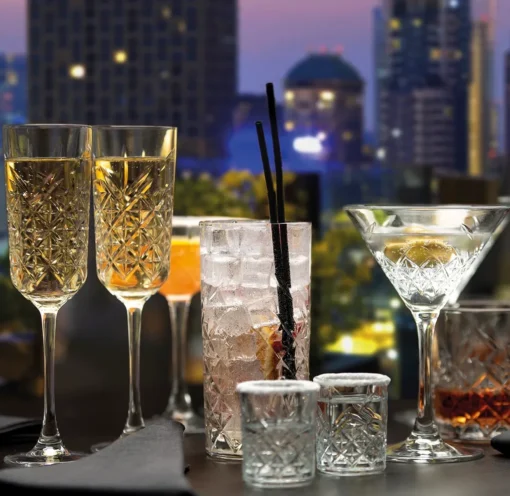 Pasabahce Timeless 520205 Longdrink Glas Wassergläser Kristall Design 4´er Set Transparent 365 Ml – Bild 8