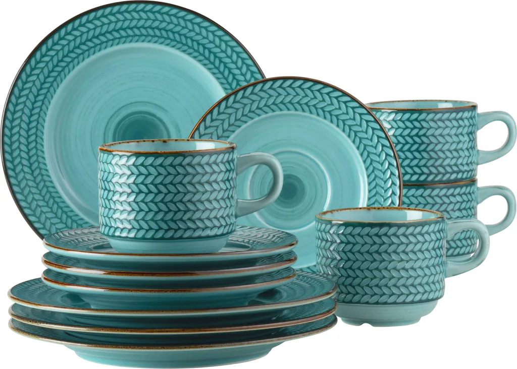 Mäser 931942 Kaffeeservice Prospero Für 6 Personen, Porzellan, Blau (1 Set, 12-teilig) 1 Mäser 931942 Kaffeeservice Prospero Für 6 Personen, Porzellan, Blau (1 Set, 12-teilig)