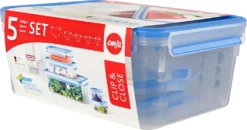 Emsa Clip & Close 5Er Set Frischhaltedosen, 0,15 L - 3,7 L, 508568 -Qualitätsladen Für Geschirr 248c6524a995b9822027068eac83064c