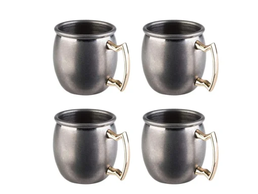 Cooles Schnaps Pinnchen 4-er Set, Stamperl Aus Edelstahl Pinneken Schnapsgläser – Bild 2