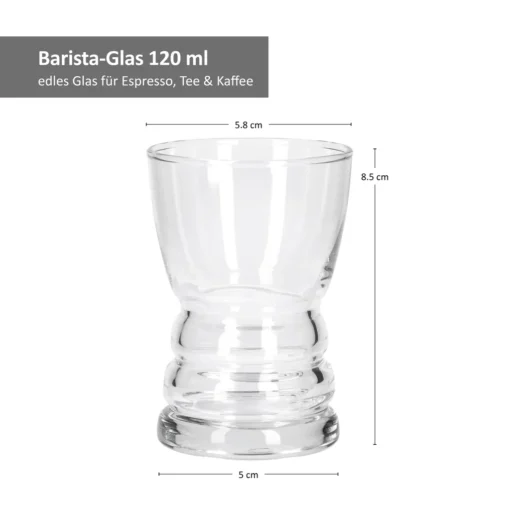 6tlgSet Barista-Gläser Espresso Tee Kaffee 120ml Glas Theke Mini-Bar Servier-Geschirr Tafel Gastro – Bild 3