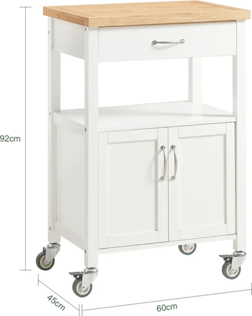 SoBuy Küchenwagen, Küchenschrank, Getränkewagen Fürs Büro FKW22-WN – Bild 5