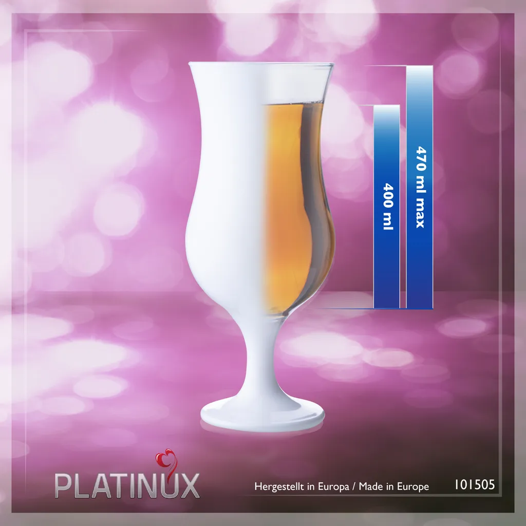 Weiße Cocktailgläser 400ml (max. 470ml) Longdrinkgläser Set 6 Stück Bargläser 3 Weiße Cocktailgläser 400ml (max. 470ml) Longdrinkgläser Set 6 Stück Bargläser – Bild 3