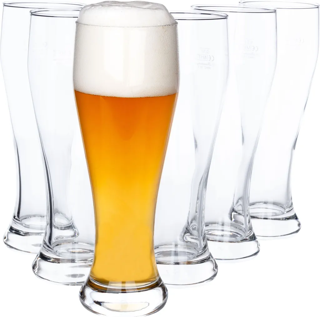 6er Set Bavaria Weizenbiergläser 0,5 Liter Geeicht Weißbiergläser Biergläser Weizengläser Glas 2 6er Set Bavaria Weizenbiergläser 0,5 Liter Geeicht Weißbiergläser Biergläser Weizengläser Glas – Bild 2