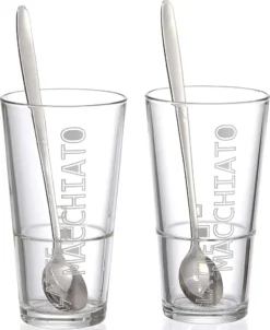 Flirt By R & B Latte-Macchiato-Glas "Lena" Spülmaschinenfest Mit Löffel 2 Stück