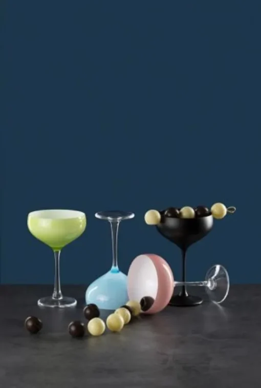 Sektschale Sektgläser Coupe Praline Mint Hellblau Kristallgläser 180 Ml 4er Set – Bild 2