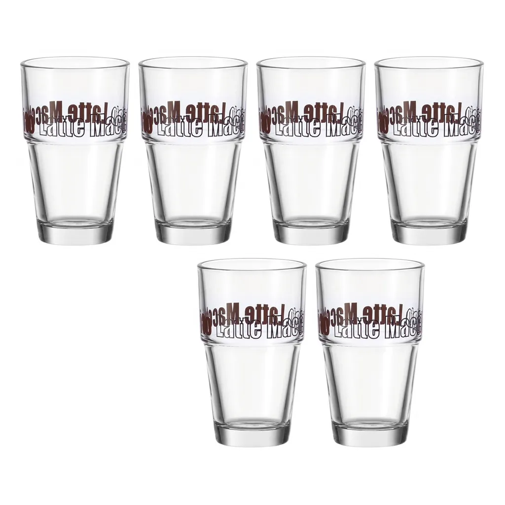 LEONARDO 043399 'Solo' Leonardo 043399 Latte Macchiato Becher 'Solo' 400ml, Glas, H 14cm, Transparent (6er Pack) 1 LEONARDO 043399 'Solo' Leonardo 043399 Latte Macchiato Becher 'Solo' 400ml, Glas, H 14cm, Transparent (6er Pack)